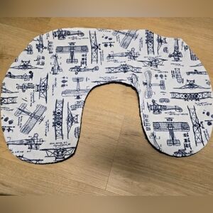 Boppy Cover Navy Airplane Minky Dot